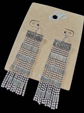 Plunder Silver Fringe Earrings
